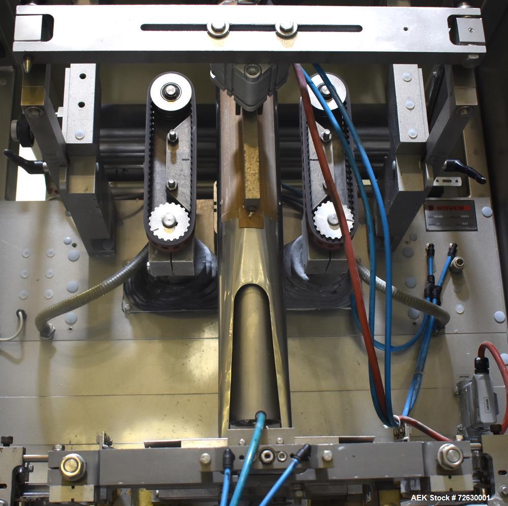 Used Rovema Model VPI-260 Vertical Form Fill and Seal Machine with Auger Filler. Capable of speeds up to 120 BPM (depending on application). Bag Size Range from: 2-3/8" - 10-7/32" or 60mm - 260mm (wi...